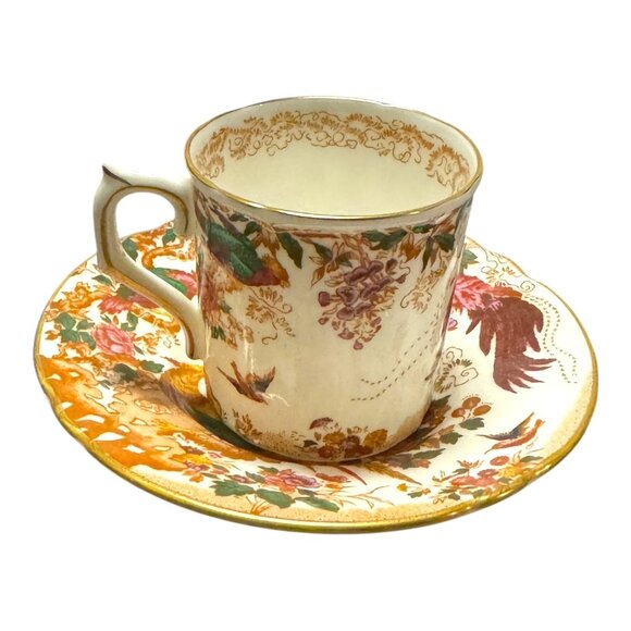 Royal Crown Derby Olde Avesbury Bone China Tea Cup & Saucer Set - Picture 2 of 13